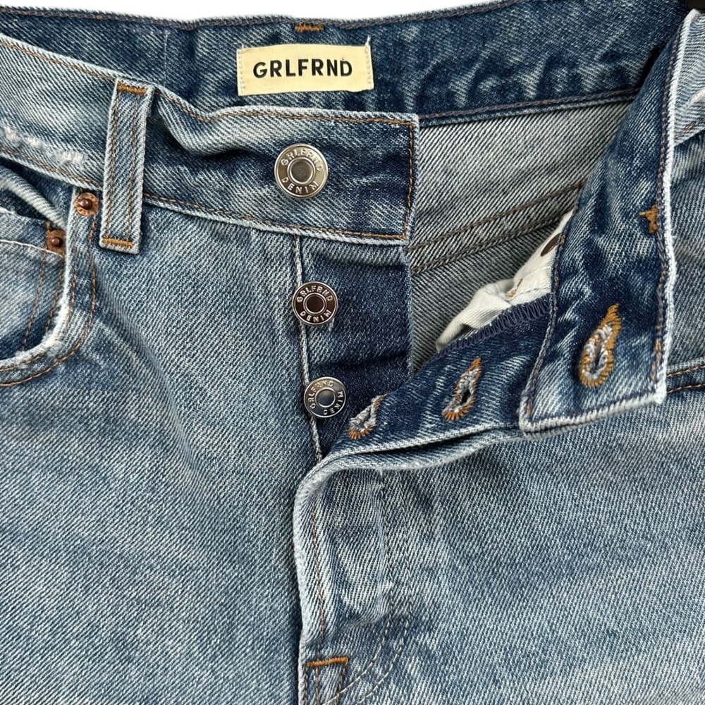 GRLFRND The Jules Super High Rise Vintage Cotton Denim Cutoff Shorts Size 25 - Picture 4 of 9